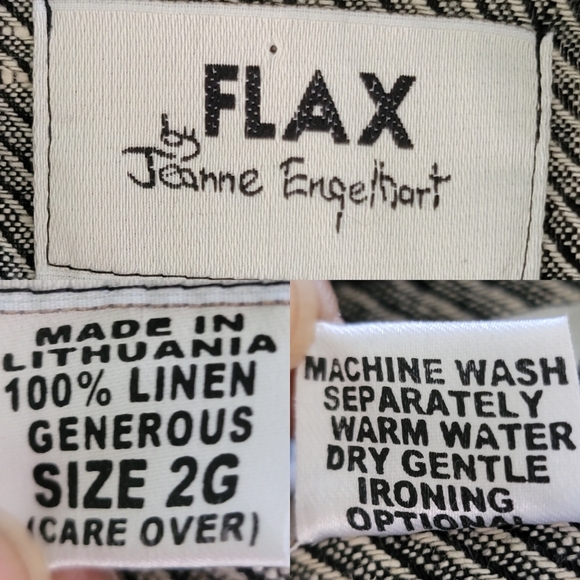 FLAX Plus Size Linen Jacket Shirt 3X. - Picture 7 of 7